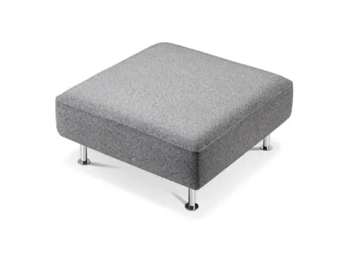 tasca ottoman fabric or leather pouf By Robert Stadler