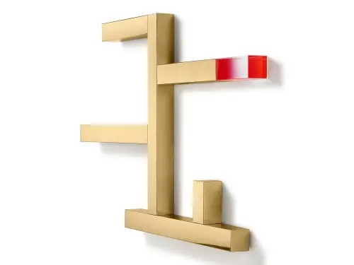 incrocio wall shelf stainless steel wall shelf By Andrea Branzi