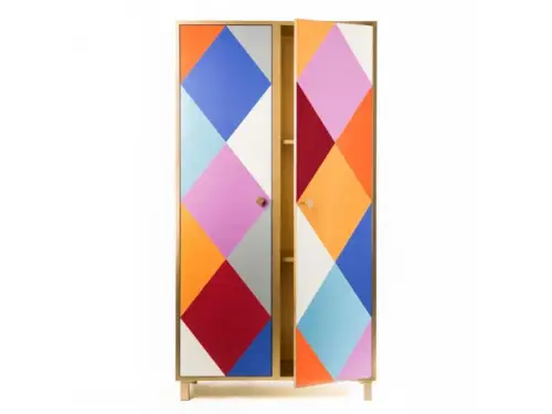 camicia cabinet multicoloured aluminium cabinet By Moschino