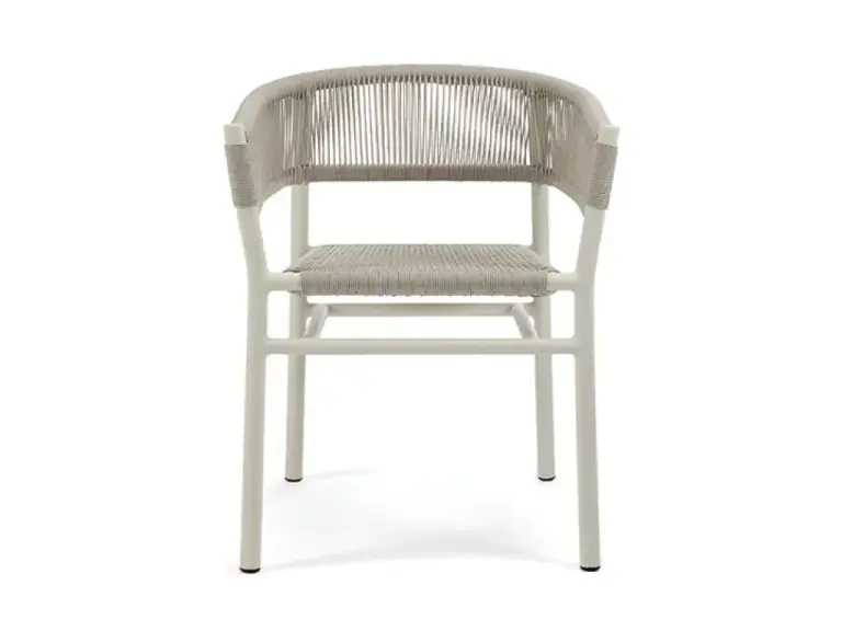 kilt dining armchair with aluminum structure By ETHIMO