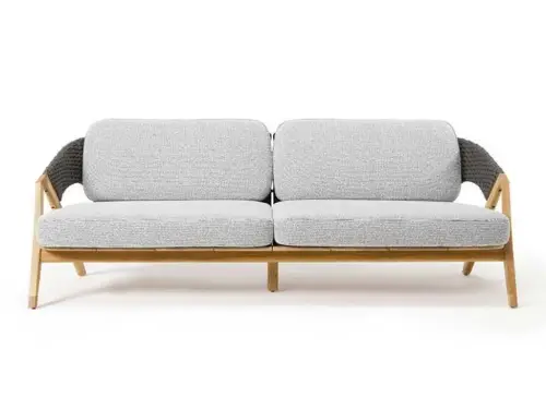 knit 3 seater sofa 3 seater teak garden sofa By Patrick Norguet