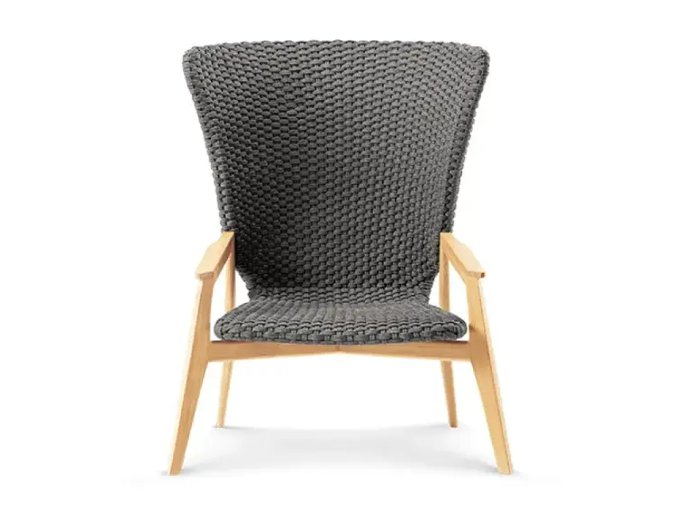 knit high back lounge armchair By ETHIMO