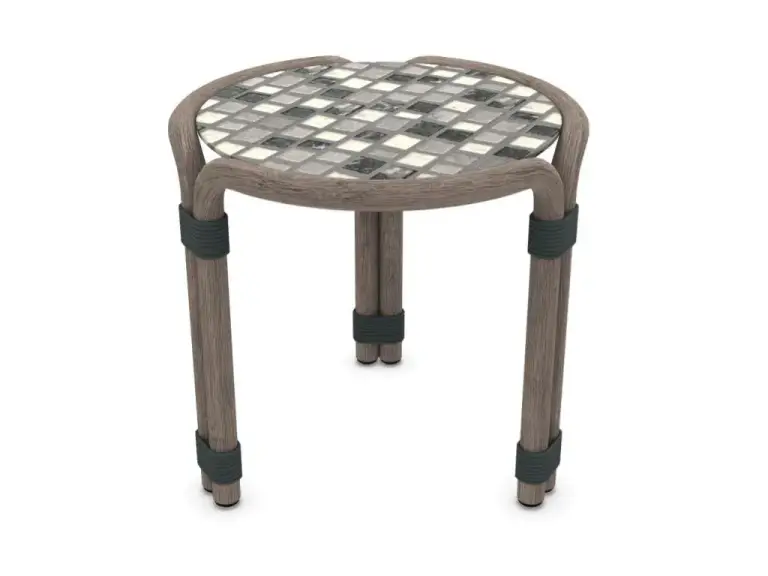 rotin round coffee table ø43,5 h42 By ETHIMO