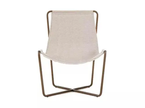 sling armchair fabric and stainless steel outdoor armchair By Studiopepe