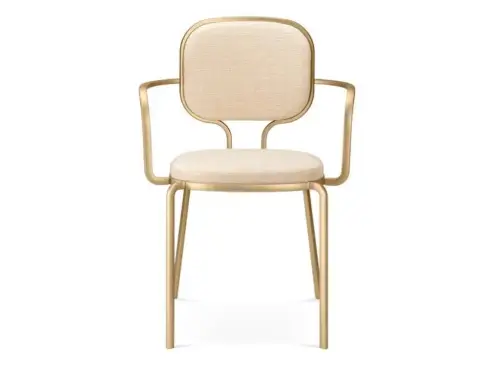 liu armchair fabric chair with armrest By Paolo Rizzatto