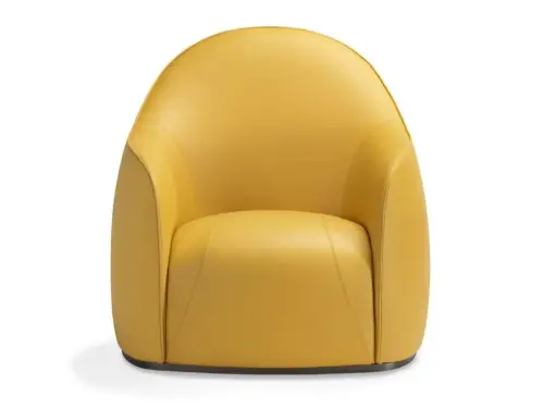 sweet lounge chair leather lounge chair with armrests By Elisa Giovannoni