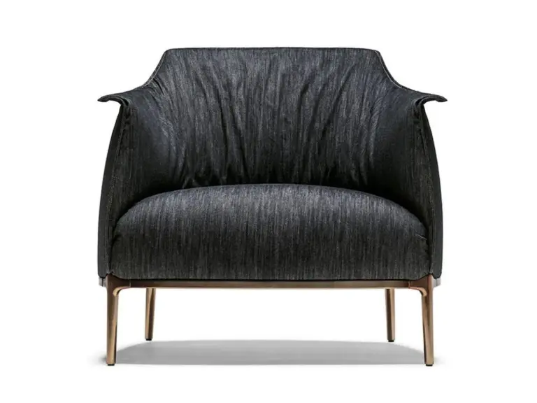 archibald denim edition armchair By Poltrona Frau