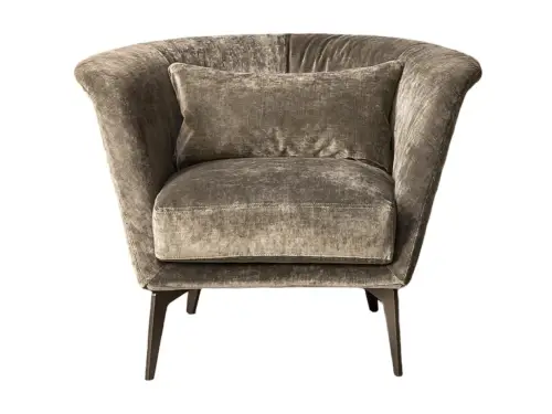 lovy armchair low fabric or leather armchair with armrests By Sergio Bicego